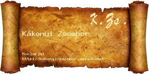 Kákonyi Zsombor névjegykártya